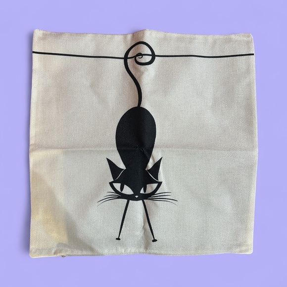 Black Cat Print Cushion Covers (Price For Each) - Picture 4 of 4